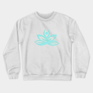 Lotus Flower turquoise I Yoga T-Shirt Crewneck Sweatshirt